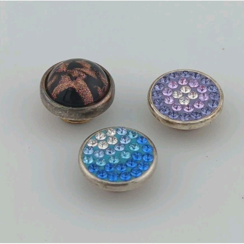 Kameleon Jewel Pop Jewelpop 925 Sterling Silver - Lot of 3 Snaps